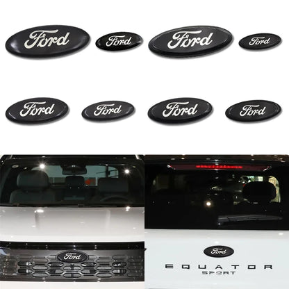 Car Logo Badge Front Rear Grille Hood Bonnet Trunk Emblem Stickers For Ford Focus Mondeo Edge Ecosport Ranger Fiesta Fusion Kuga