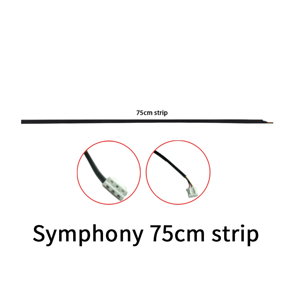 Symphony Car Ambient Light RGBIC Interior LED Strip Acrylic 213Color Neon Streamer Atmosphere Lamp 6/10/14/18/22 in 1 12V By App