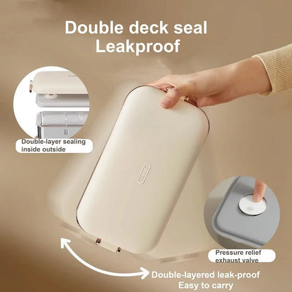45W Electric Lunch Box 800ml Portable Food Heater 304 Stainless Steel Insulated Box Home/Office Hot Meal Bento Meal 800ml