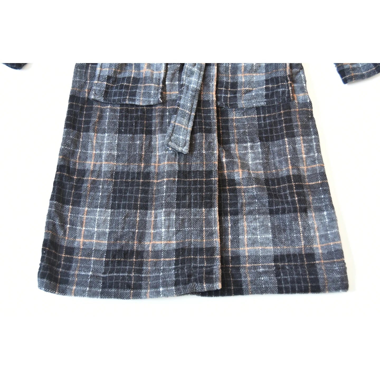 Coral Fleece Plaid Sleepwear Long Coat Style Home Clothes Robe for Men And Women Winter Warm Bathrobe Couple Pyjamas