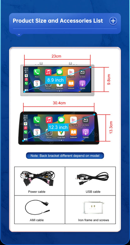 CN Road Top 8.9 12.3'' Touch Screen Multimedia Player Andriod Auto Link For Audi A4 S4 B8 2009-2015 GPS Carplay Display Car Play