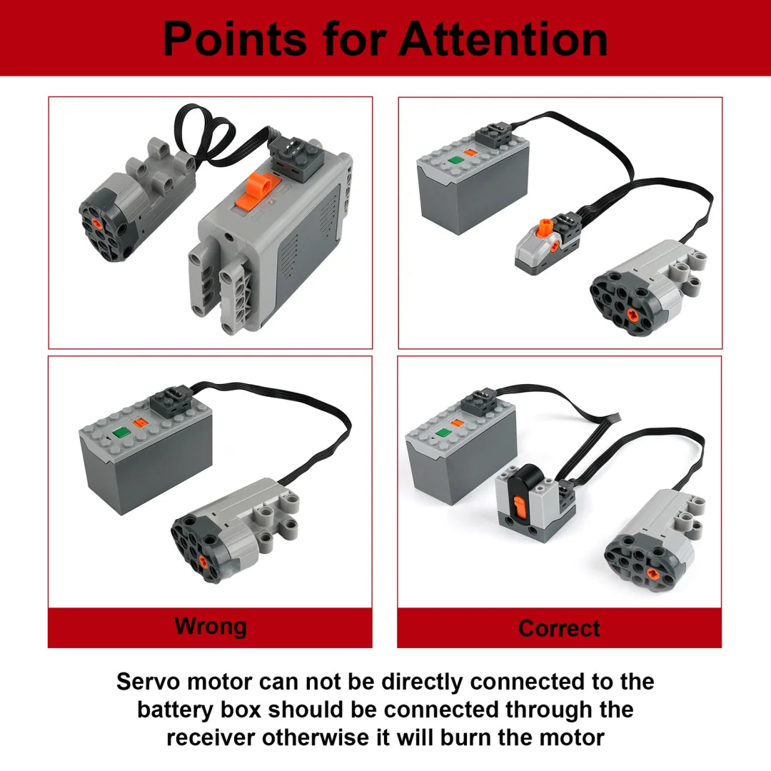 New Enhanced Servo Motor 88004 Building Block Power Functions MOC Technical Car Model Steering Bricks Toys Accessory 1/2/4/10PCS