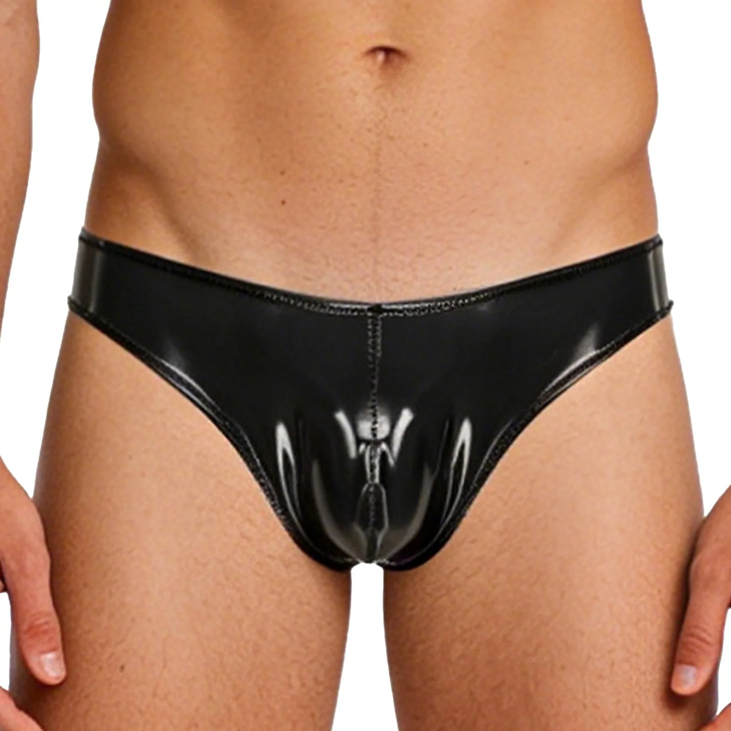 Mens Waterproof Diaper Cover Panties Elastic Waistband Glossy Briefs Leakproof Elderly Special Needs Adaptive Underwear Swimwear