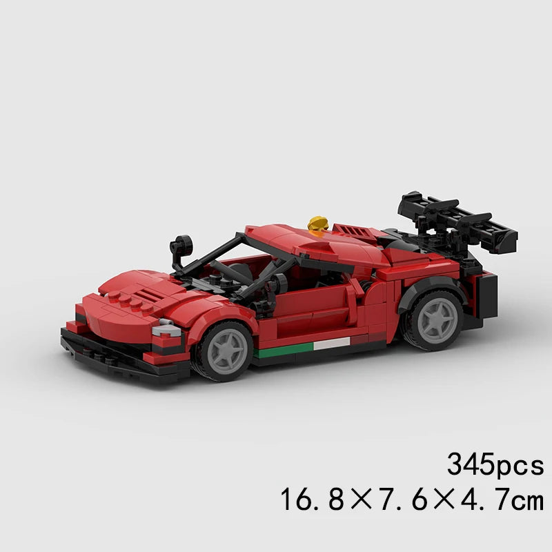 MOC Speed Sports Super Race Car Model Building Blocks Pickup Police Bricks City Racing Vehicle SUV Technical Rally Sport Toy
