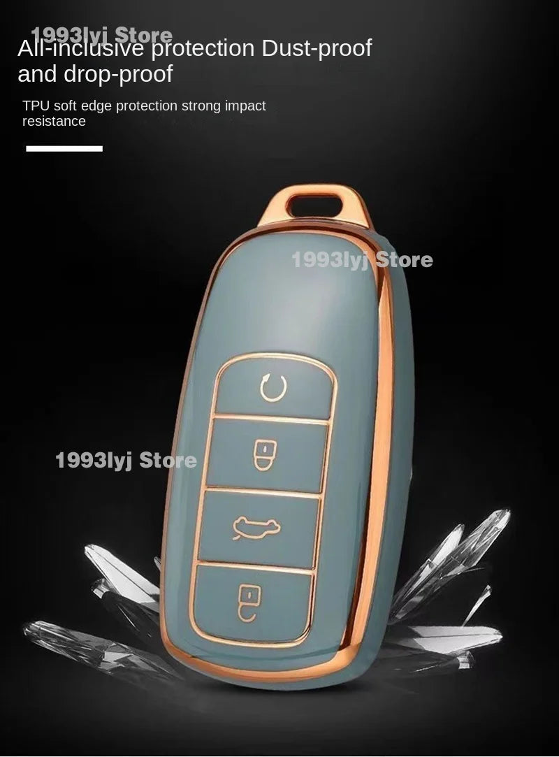 Car Key Holder Keychain For Chery Jaecoo 7 J7 Silicone TPU Case Key
