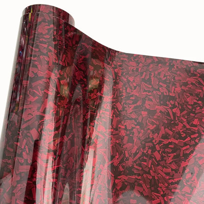 Premium PET Gloss Forged Carbon Fiber Vinyl Wrap Roll Self Adhesive Decal Vehicle Car Wrapping Foil