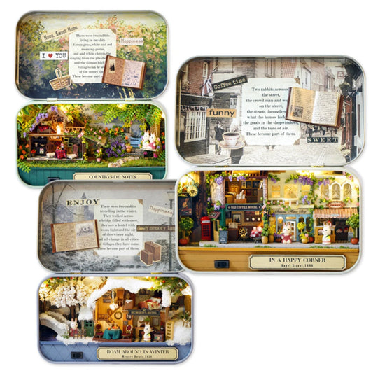 DIY 3D Doll House Handmade Funny Box Theatre Miniature Box Cute Dollhouses Assemble Kids Gift Toys