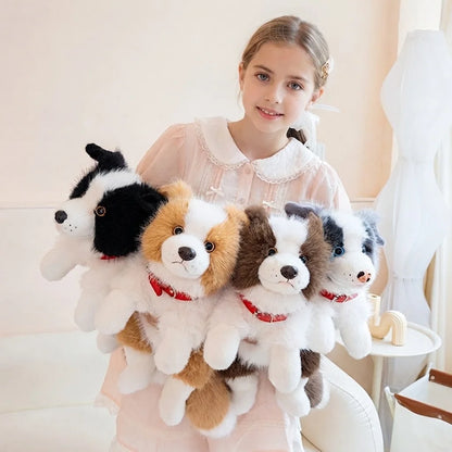 Border Collie Plush Toys Simulated Dog Stuffed Doll Exquisite Home Decor Toys Kawaii Accompany Toys Birthday Surprise Gifts