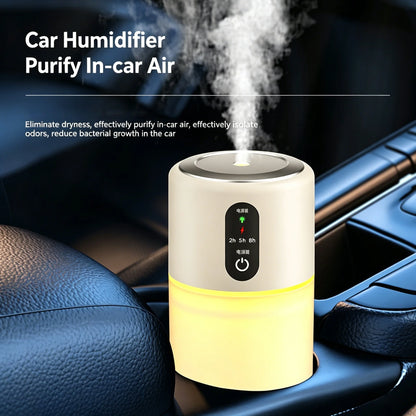 Portable 300ml Ultrasonic Humidifier Plug-in Rechargeable Low Noise Desktop Humidifier for Home Office Air Conditioner Hydration
