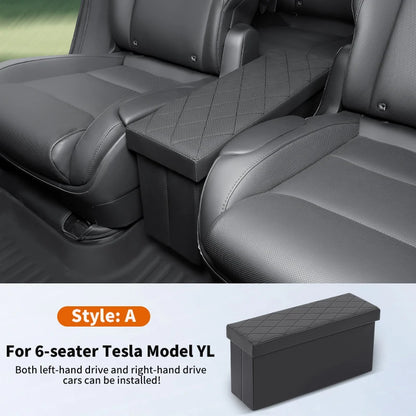 For 6-seater Tesla Model YL second row seat aisle storage box, multi-purpose storage box in the car, 2 styles to choose from