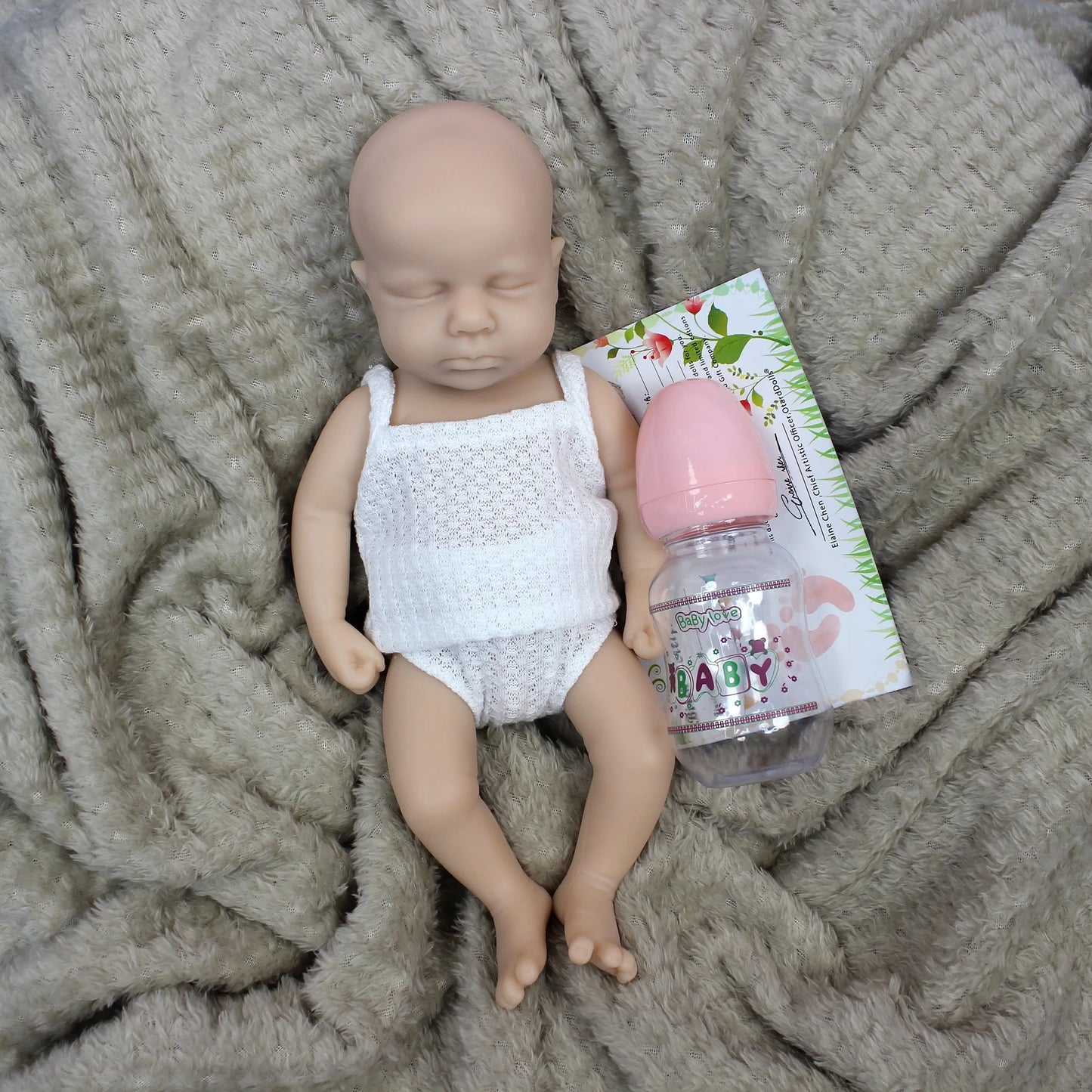 33CM Open Mount Reborn Dolls Unpainted Loulou Full Body Soft Solid Silicone Reborn Doll Reborn De Silicona Cuerpo Entero