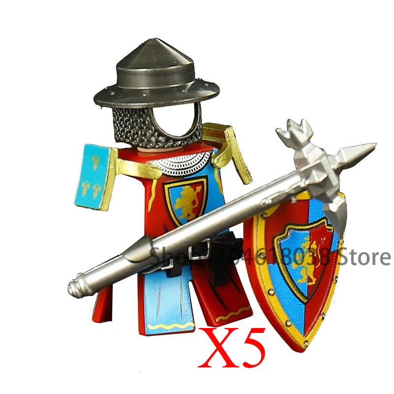 Green Dragon Raven Knights Shield Action Figures MOC Medieval Ancient Knights Scene Building Block Creative Toys for Children
