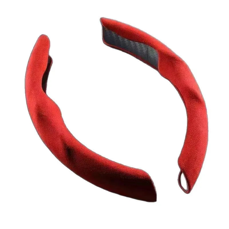 2026 Winter New Car Steering Wheel Cover Gearshift Handbrake Cover Protector Decoration Warm Super Thick Plush Auto Accessories