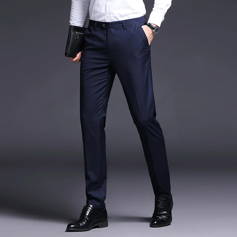 Top Grade New Brand Casual Fashion Business Suit Pant Office Trousers For Men Dress Pants Straight Trousers Men's Clothing