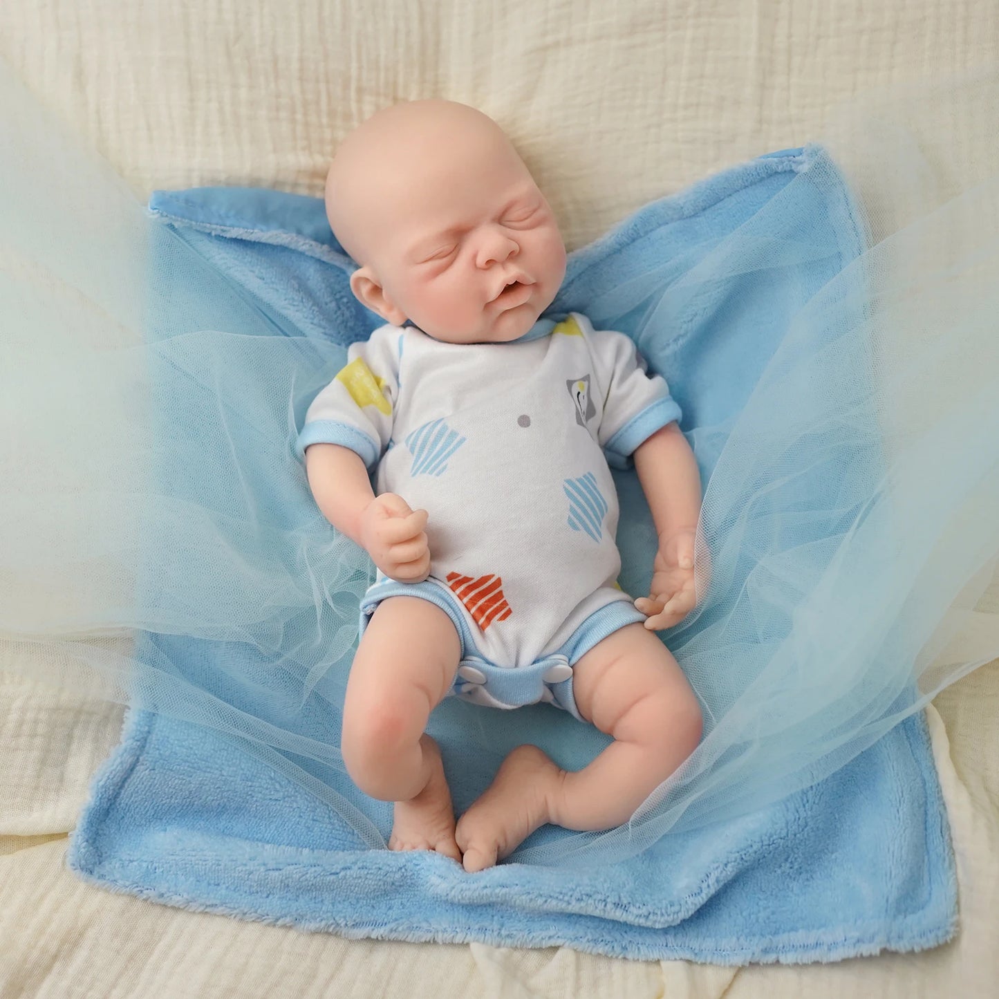 30CM 12" Micro Preemie Full Body Silicone Baby Doll Lifelike Reborn Anti-Stress Toy for Stress Relief And Collectibility