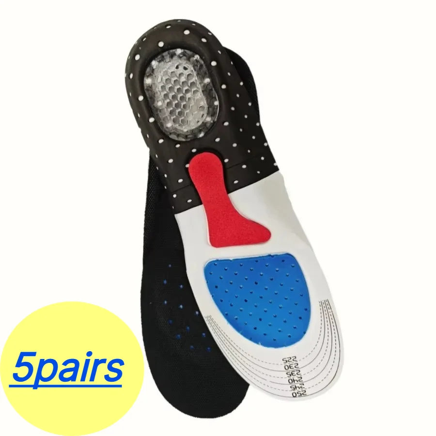 Orthopedic Insoles Memory Foam Cushion Gel Insole Silicone Arch Support Pads Sport Shoe Pad Soft Running Insert