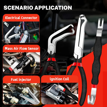 5Pcs Electrical Disconnect Pliers and Cars Terminal Pin Removal Tool Kit, 37960/37980/13120/ Collar Hose Clamp Pliers Set