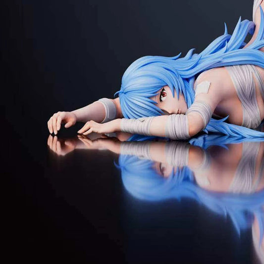 In Stock St Series Ayanami Asuka Langley Soryu Kneeling Pose Anime Peripheral Handmade Model Statue Ornaments Collectible Statue