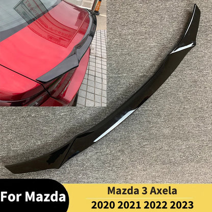 For Mazda 3 Axela 2020 2021 2022 2023 Car Rear Trunk Lid Tail Wing Spoiler Lip Extension Exterior Trim Modification ABS