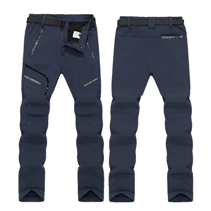 Men's Skiing Pants Camping Fleece Lined Waterproof Winter Insulated Hiking Trekking Trousers Outdoor Work Hunting