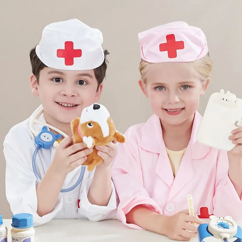 Simulation Dentist Box Doctor Pretend Role Play Kit Educational Game Pretent Play Toys Stethoscope Doctor Set Blue/Pink