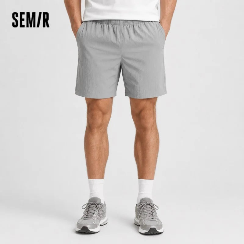 Semir Men Shorts Sporty Outdoor Patchwork Pocket Elastic Waist Casual Shorts 2026 Summer Straight