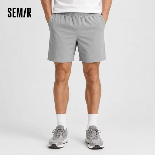 Semir Men Shorts Sporty Outdoor Patchwork Pocket Elastic Waist Casual Shorts 2026 Summer Straight