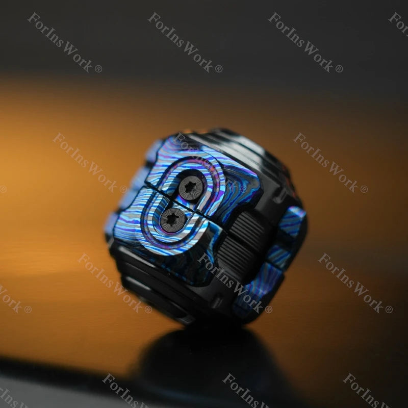 MUYI Titanium Damascus SHAKE Knife Beads EDC Maglev Limited Edition Cool Gadgets Hand Spinner Sensory Toys Hand Spinner
