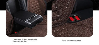 Universal Linen Car Seat Cover Four Season Auto Flax Comfortable Breathable Anti-Slip Covers Cushion SUV Car Seat Protection