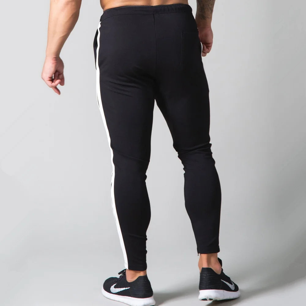 Black Joggers Sweatpants Men Casual Pants Gym Fitness Workout Sportswear Trousers Autumn Male Crossfit Running Sport Trackpants