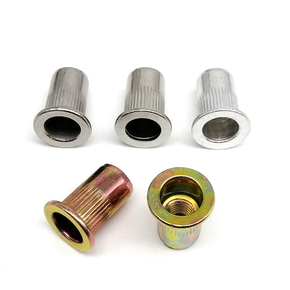 1 Box M3 M4 M5 M6 M8 US Coarse Thread UNC 304 A2-70 Stainless Steel Carbon Steel Aluminum Flat Head Rivet Nut Rivnut Set Kit