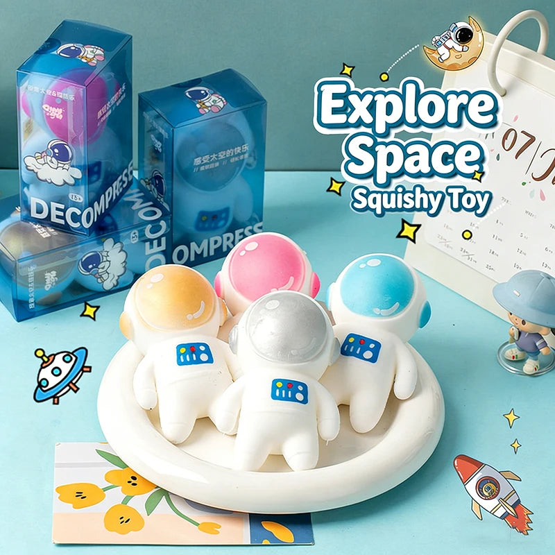 Space Man Squishy Tabas Astronaut Squeeze Fidget Toy Stress Ball Pinch Anti-stress Squishy Toys For Birthday Gifts Party Favors