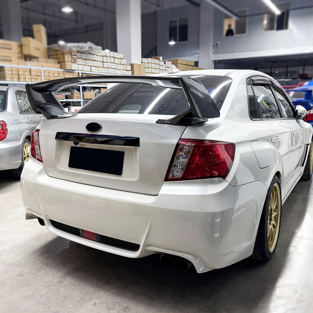 Car Rear Trunk Wing For Subaru Impreza WRX STI 2008 To 2014 Spoiler Tail Fin Decoration Body Kit Accessories Tuning Exterior