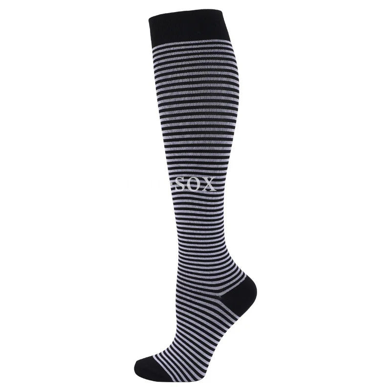 1Pair New Compression Stockings 20-30Mmhg Knee High Sports socks Fit Medical Varicose Veins Pregnant  Edema Diabetes Circulation