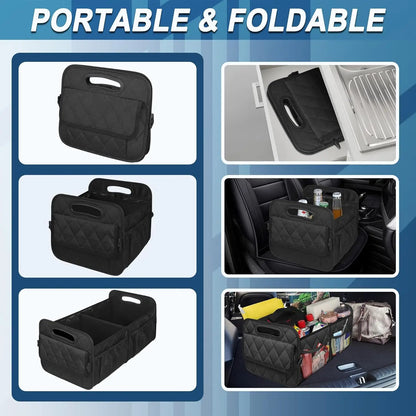 Car Trunk Organizer For Suv Waterproof Polyester Auto Storage Organizer With 6 Pockets Car Accessories Interior