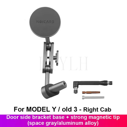 Car Metal Mobile Phone Holder For Tesla MODEL Y Model 3 Highland 2025 Powerful Magnetic Door Side Mobile Phone Holder Accessorie
