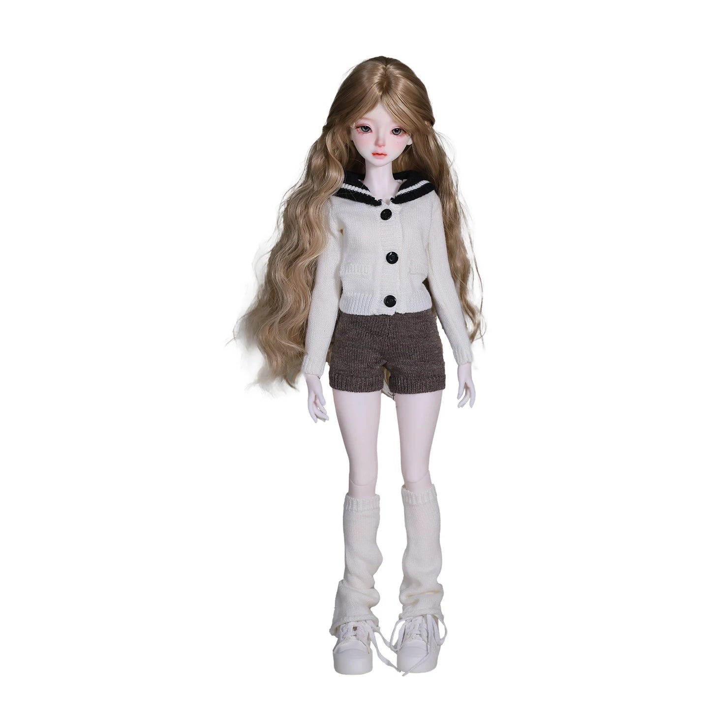 BJD Doll 1/4 Sadie E ShugaFairy Resin FullSet Summer Sailor Collar Knit Top Sweet School DailyWear Articulated Ball Jointed Doll