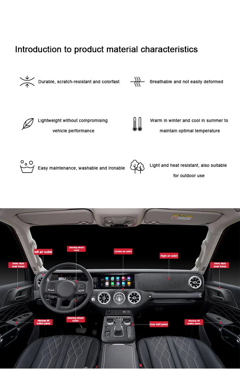 TOP Suede Car Interior Panel Trim Decoration For Great Wall WEY Tank 300 2021 2022 2023 Gear Shift Cover Modification Accessory