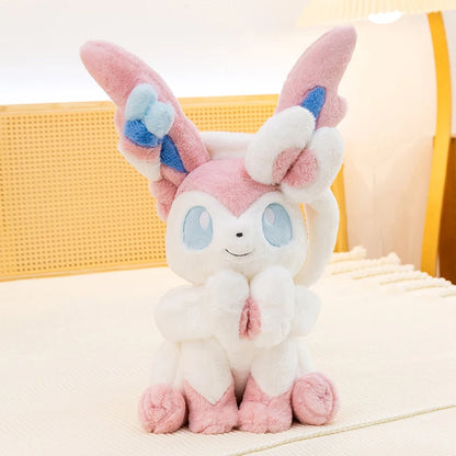 40-80cm Sylveon Glaceon Pokemon Plush Toys Stuffed Doll Cartoon Pokémon Plushie Anime Eevee Pillow Xmas Birthday Gift for Kids