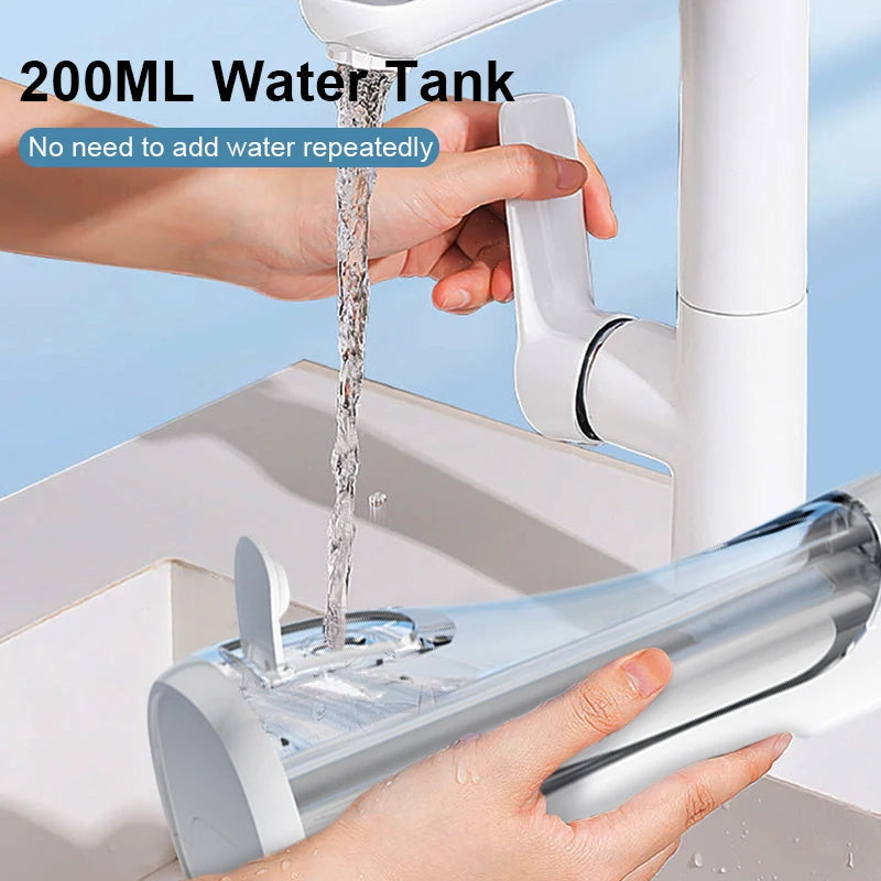 Teeth Oral Irrigator Rechargeable Water Flosser Portable 200ML Water Tank Teeth Cleaning Irrigator Dental Water Jet Irrigator