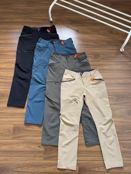 Men's Outdoor Hiking Lightweight Breathable Windproof Waterproof Soft  Cargo Pants Straight Leg Casual Trousers