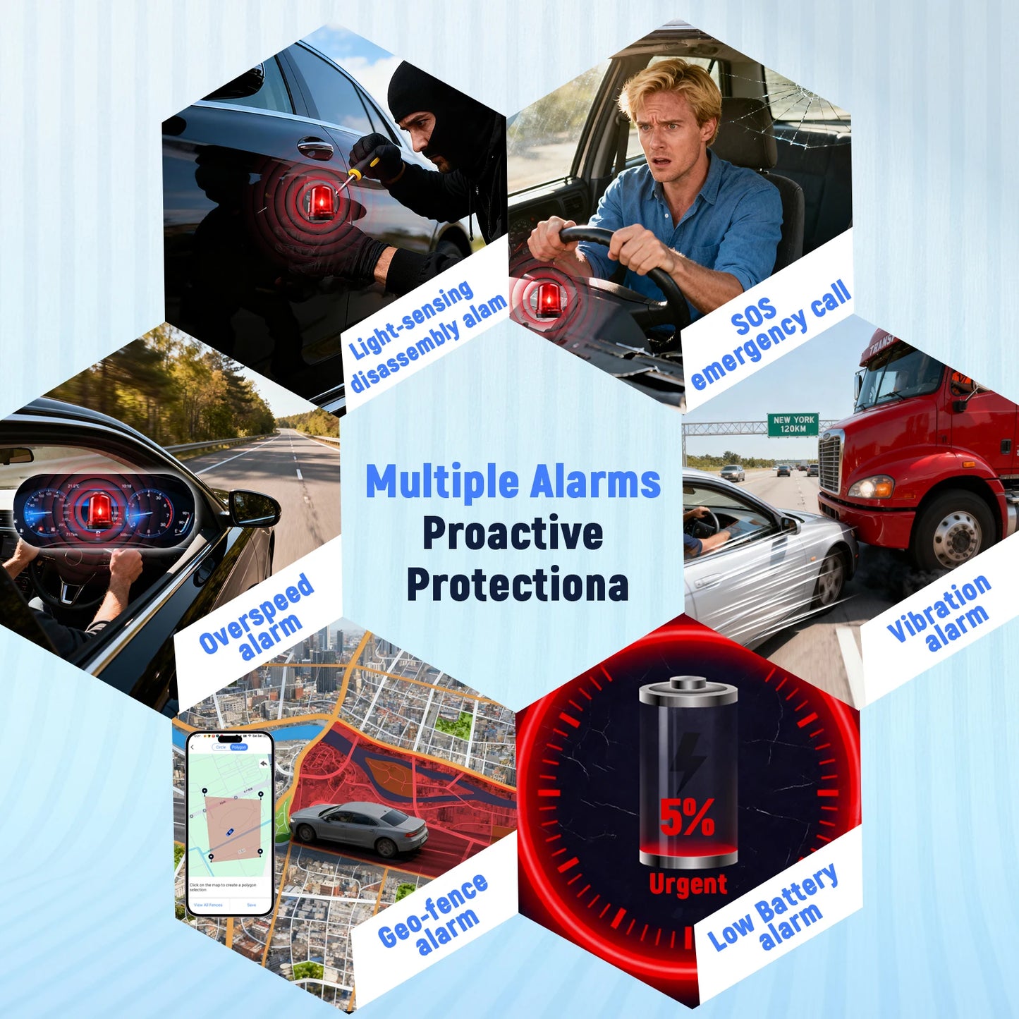 Car Waterproof GPS Tracker 7500mAh Battery Magnet IP67 Real-Time 30 Days Subscription Required With Free SIM Card