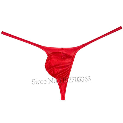 Men's Sexy Thong Underwear Pouch Tangas Male G-strings Bikini Briefs Lingerie Underpants Thongs Shiny Tangas