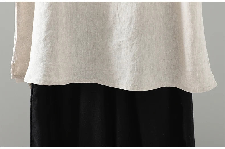 Slimming Pure Color Cotton Linen Lightweight Sleeveless round Neck Inner Wear Large Size Women's Fashionable Versatile Top