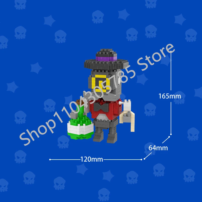 Mini Anime Brawl Stars Figures Pack Fashion Original Decorations Cartoon Heroes Model Dolls Boys Christmas Gifts Collectible