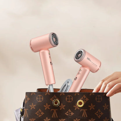 New Mini High Speed Hair Dryer with High Wind Power, Negative Ion Hair Care, Silent 1400W Travel Portable Mini Hair Dryer