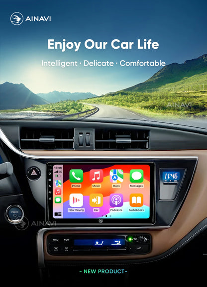 Ainavi Car Radio For Toyota Auris 2016 2017 2018 Corolla Altis Hybrid E170 E180 Carplay Android Auto Multimedia Player Stereo 4G