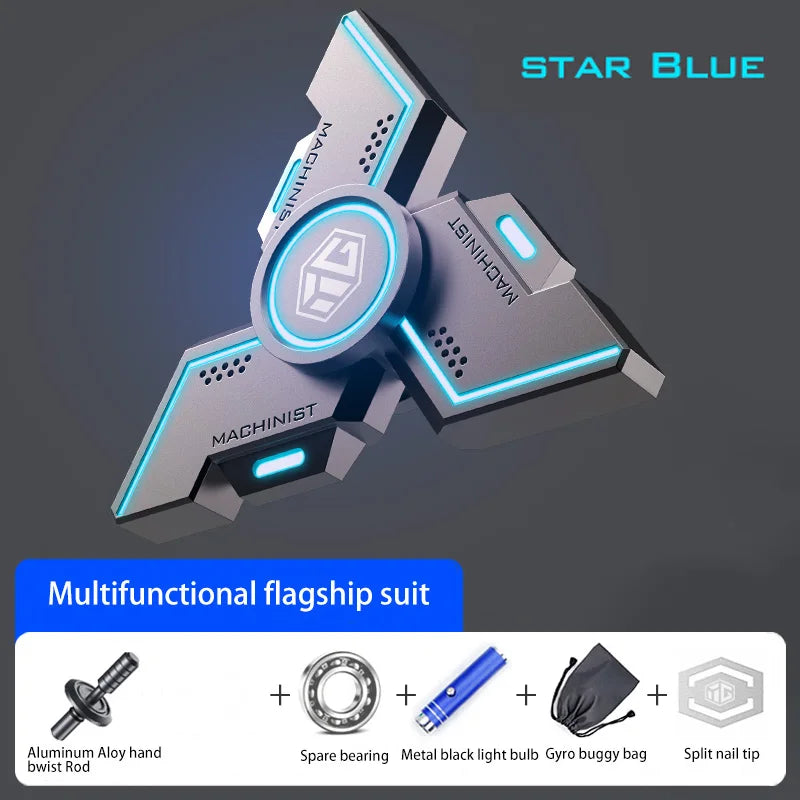 User Stress Anxiety ADHD Relief Figets Toy Fidget Spinner Metal Alloy Gyro Luminous Hand Stress Relief Toy Boy Adults Gifts