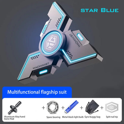 User Stress Anxiety ADHD Relief Figets Toy Fidget Spinner Metal Alloy Gyro Luminous Hand Stress Relief Toy Boy Adults Gifts