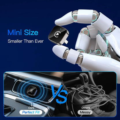2-in-1 Wireless CarPlay & Android Auto Adapter , Universal Fit for Most Cars,  Wireless Connection, Plug & Play iOS/Android